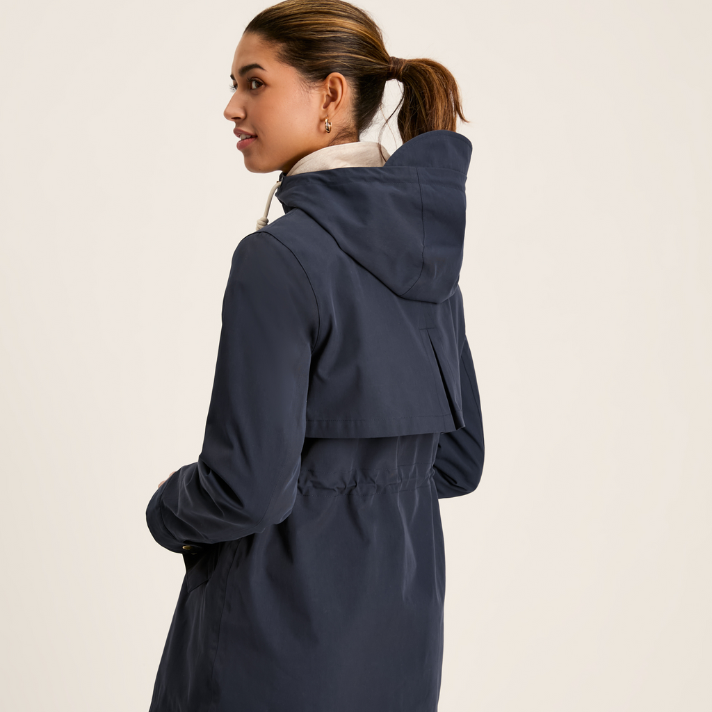Joules Ladies Portwell Waterproof Raincoat - Navy