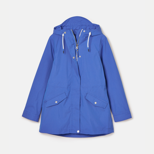 Joules Ladies Portwell Waterproof Raincoat - Blue