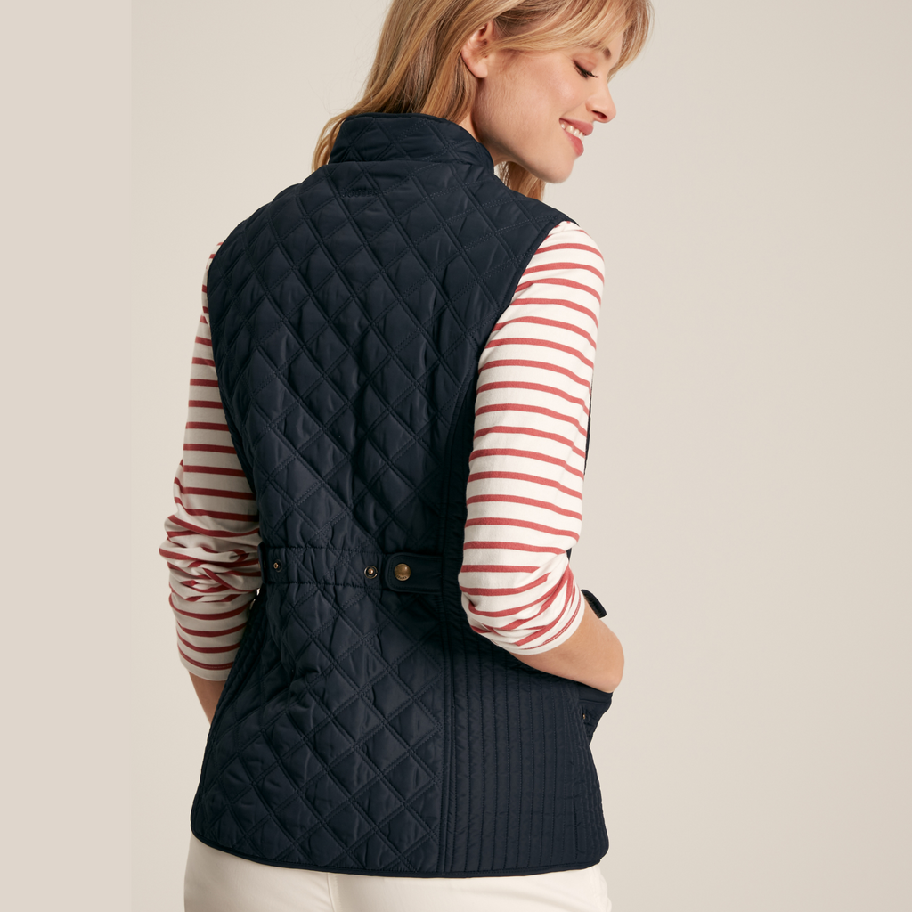Joules Ladies Minx Showerproof Quilted Gilet - Navy