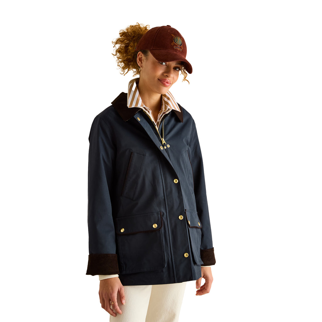 Joules Ladies Katherine Waterproof Heritage Coat - Navy