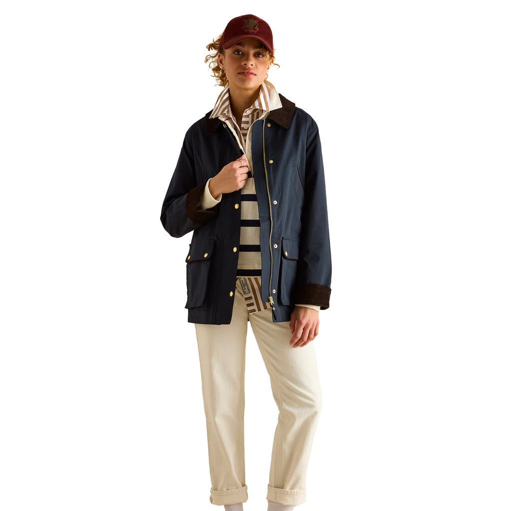 Joules Ladies Katherine Waterproof Heritage Coat - Navy