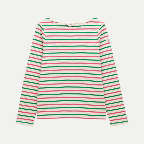 Joules Ladies Harbour Top - Pink/Green