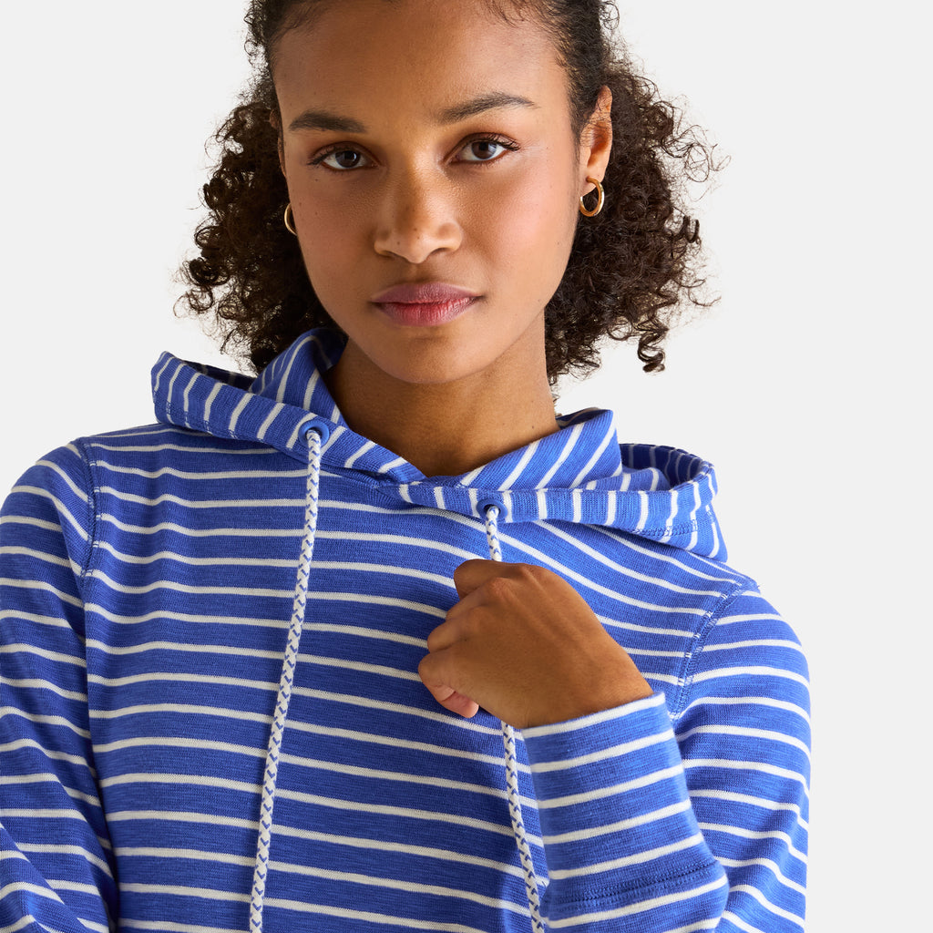 Joules Ladies Marlston Hoodie - Blue Stripe