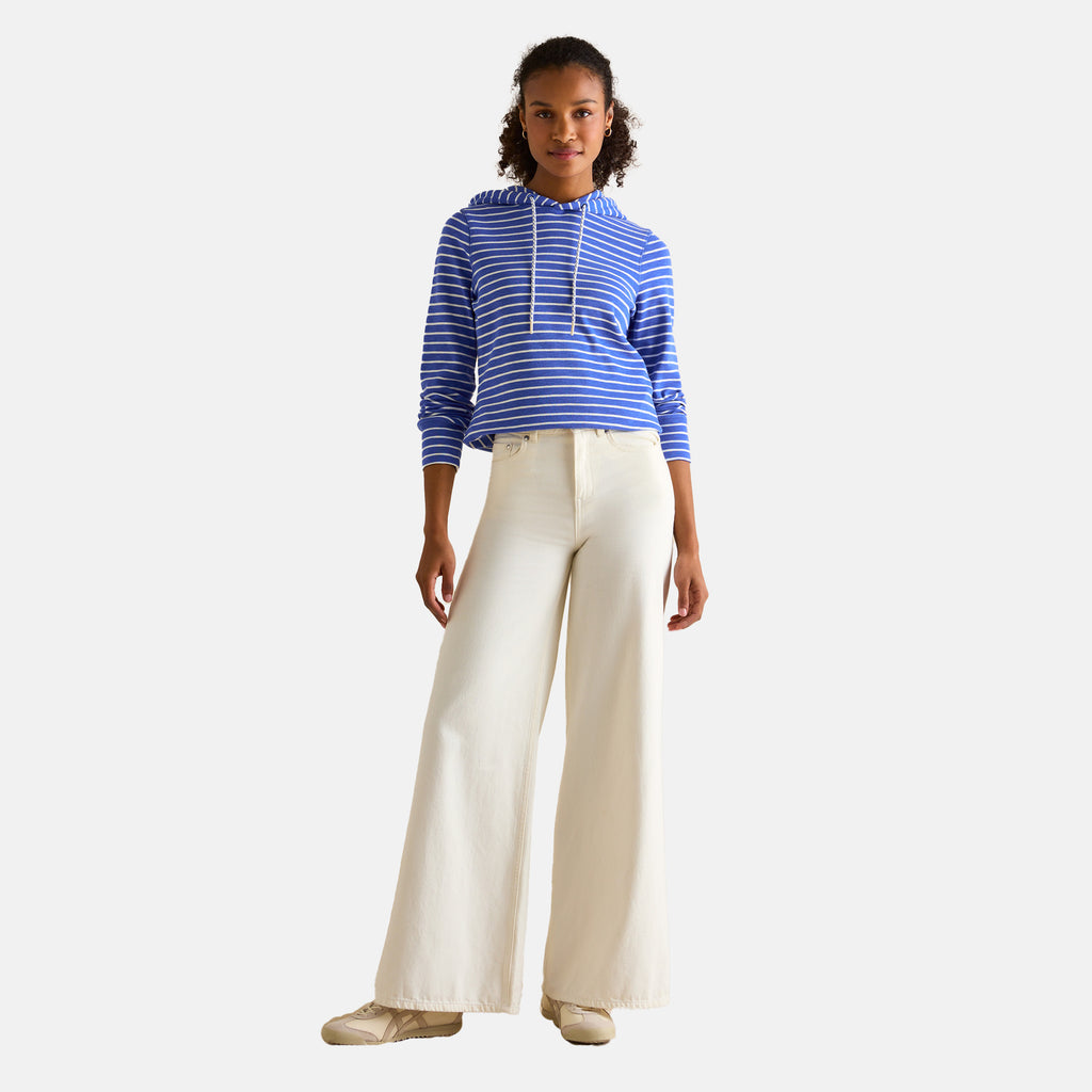 Joules Ladies Marlston Hoodie - Blue Stripe