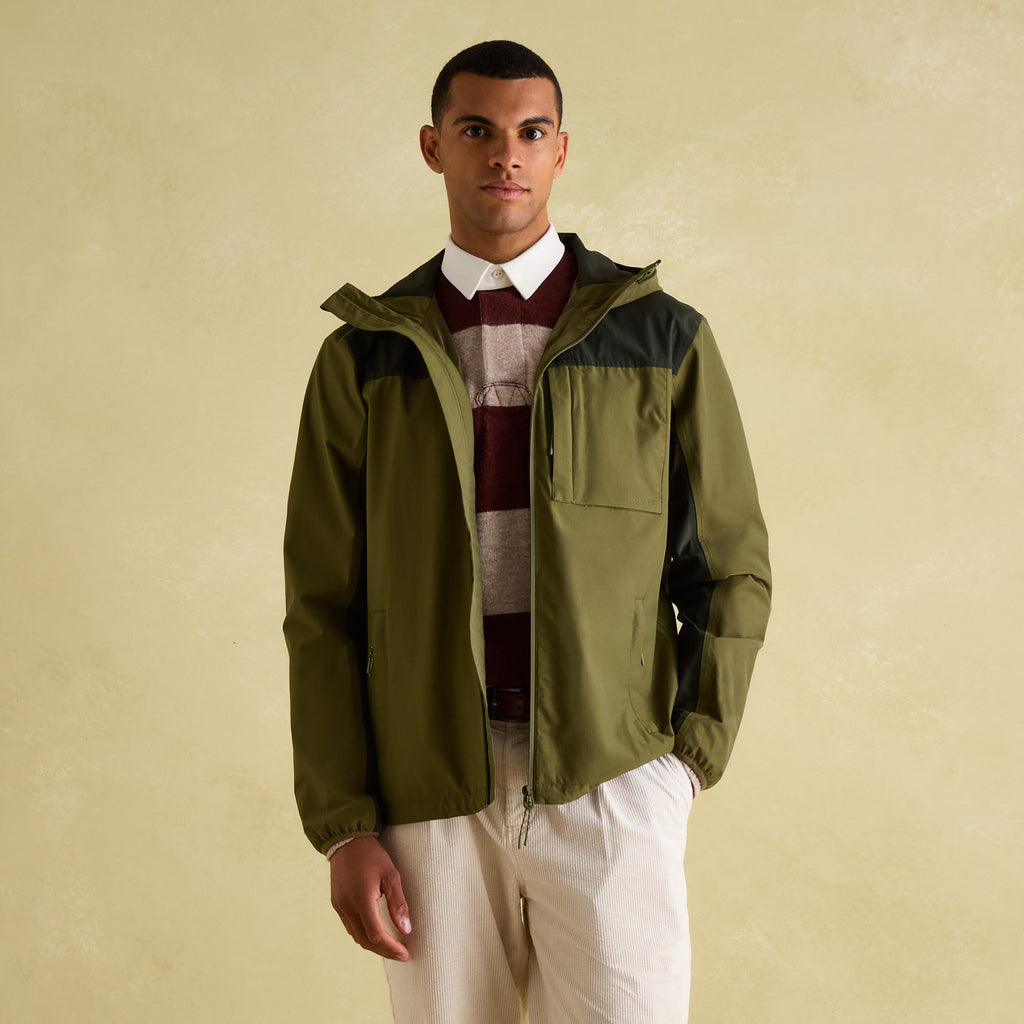 Joules Mens Ayston Lightweight Waterproof Coat - Green