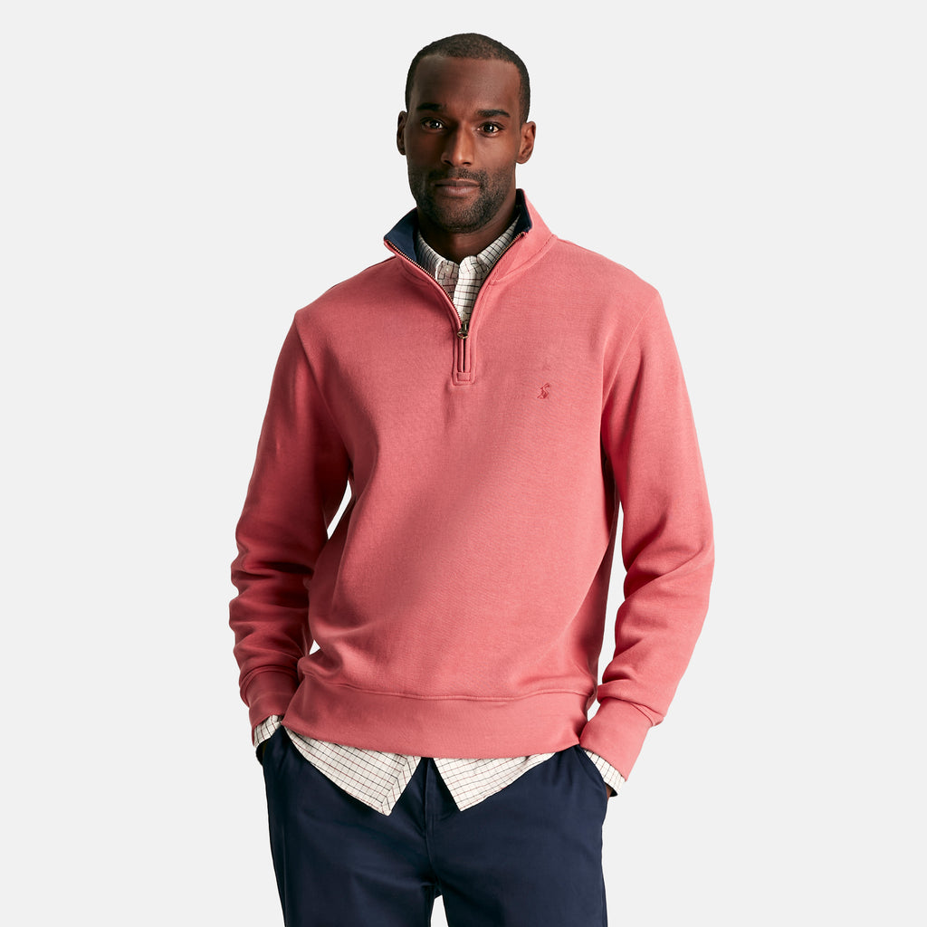 Joules Mens Alistair French Ribbed Knit Sweatshirt - Pink