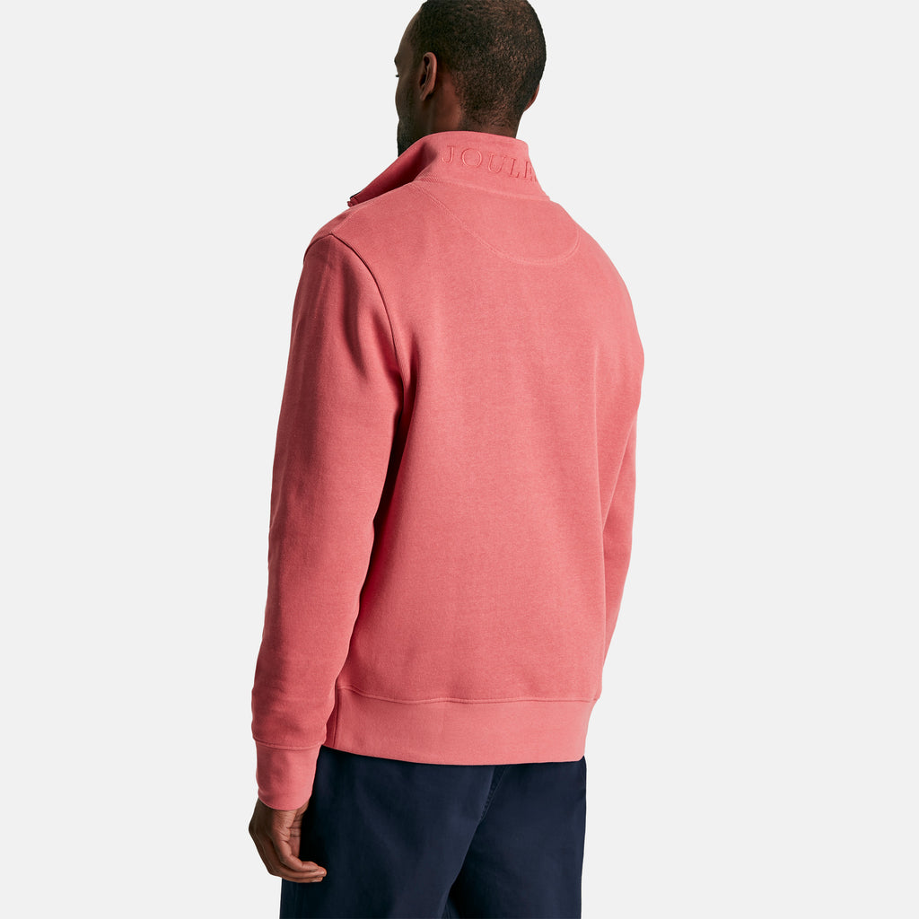 Joules Mens Alistair French Ribbed Knit Sweatshirt - Pink
