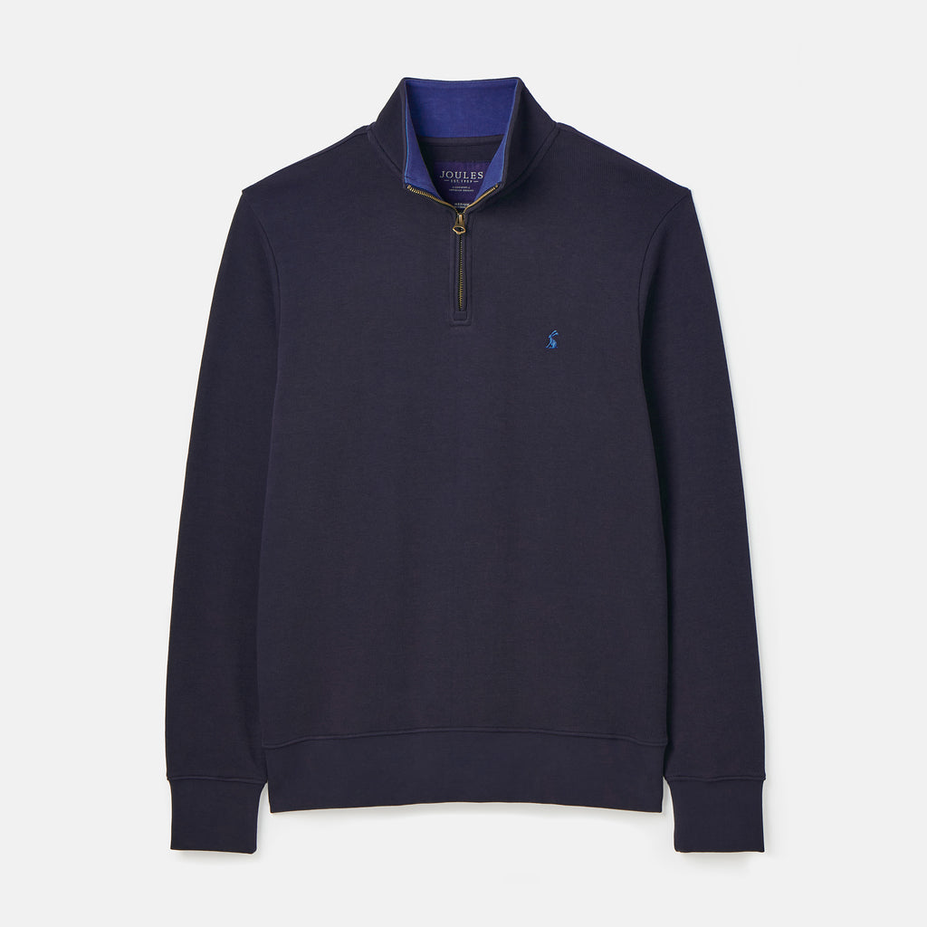 Joules Mens Alistair Quarter Zip Sweatshirt - Navy