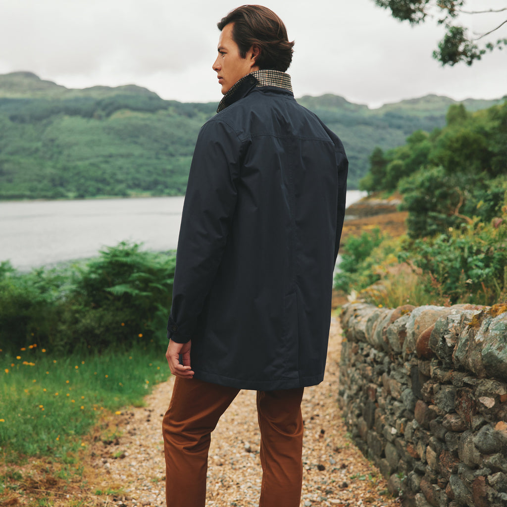 Joules Mens Sandford Waterproof Raincoat - Navy