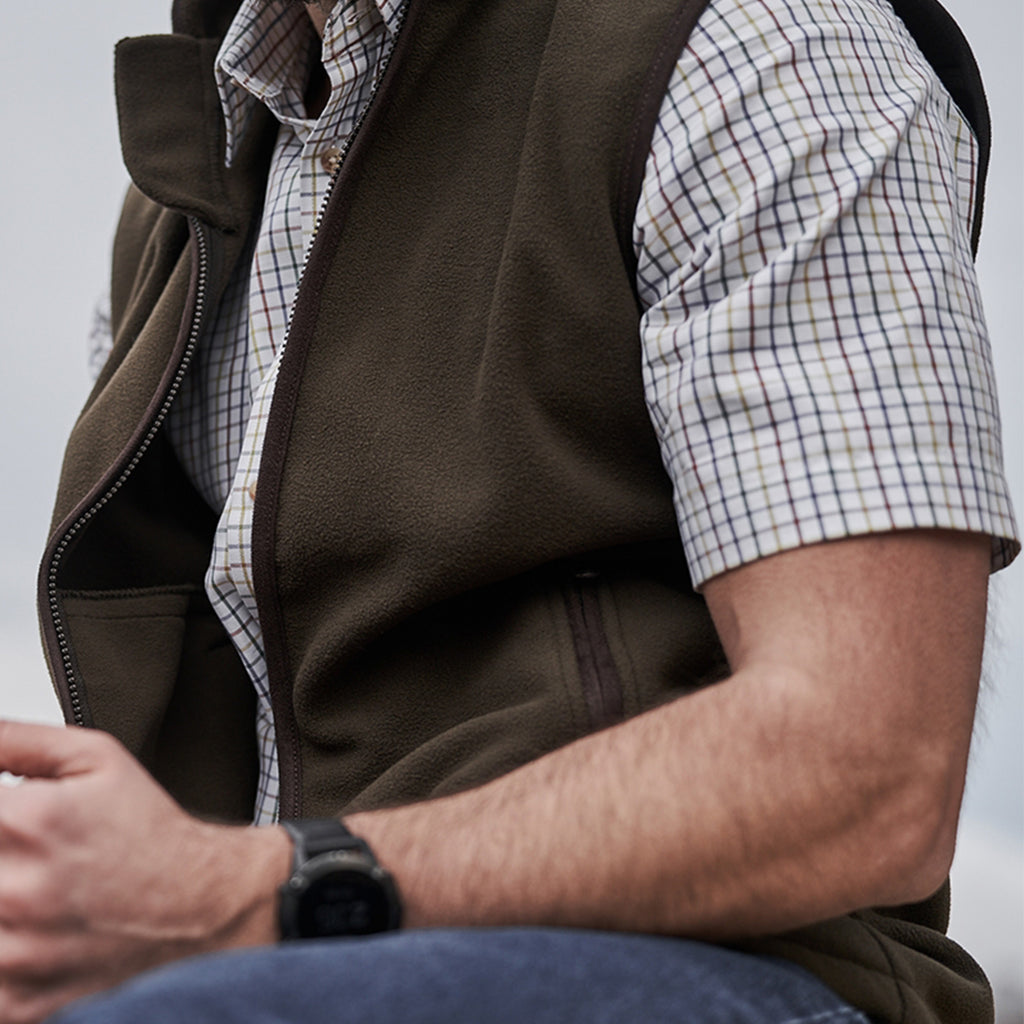 Hoggs of Fife Woodhall Fleece Gilet - Green