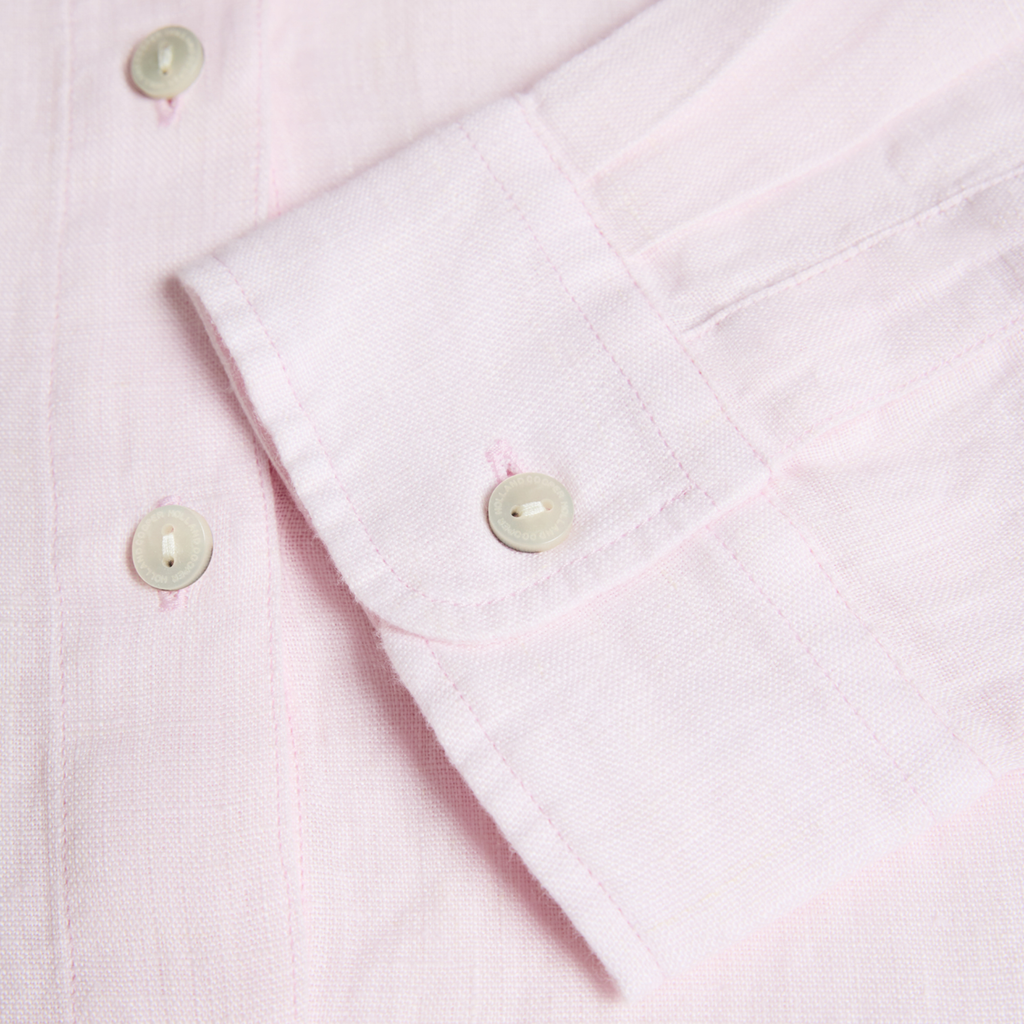 Holland Cooper Ladies Amalfi Linen Shirt - Powder Pink