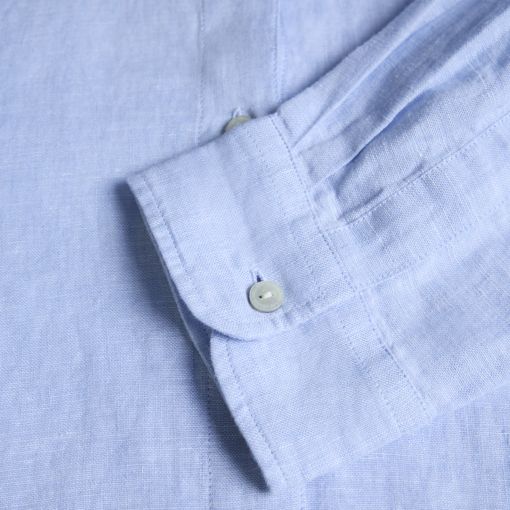 Holland Cooper Ladies Amalfi Linen Shirt - Light Blue