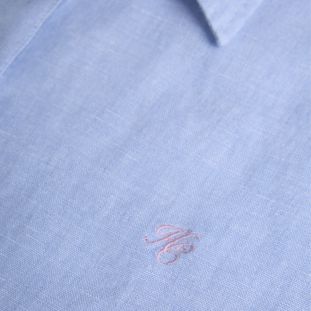 Holland Cooper Ladies Amalfi Linen Shirt - Light Blue