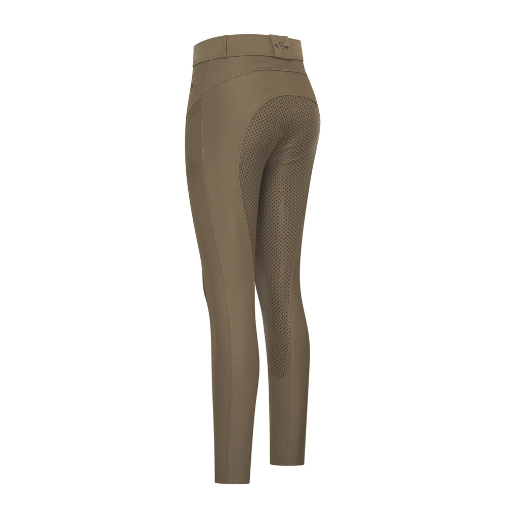 HV Polo Ladies Favourite Sporty Full Grip Riding Tights - Stone