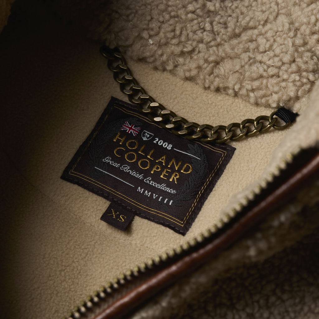 Holland Cooper Country Fleece Jacket - Natural Borg