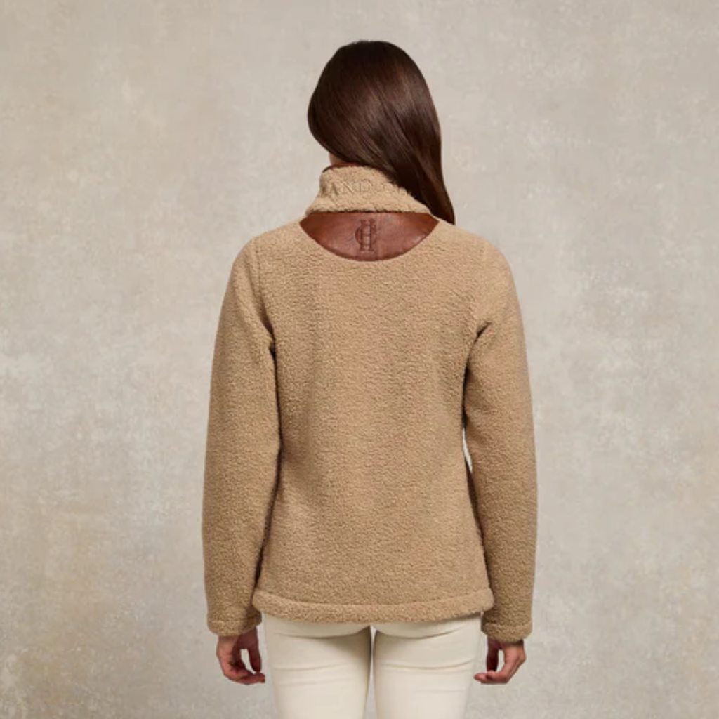 Holland Cooper Country Fleece Jacket - Natural Borg