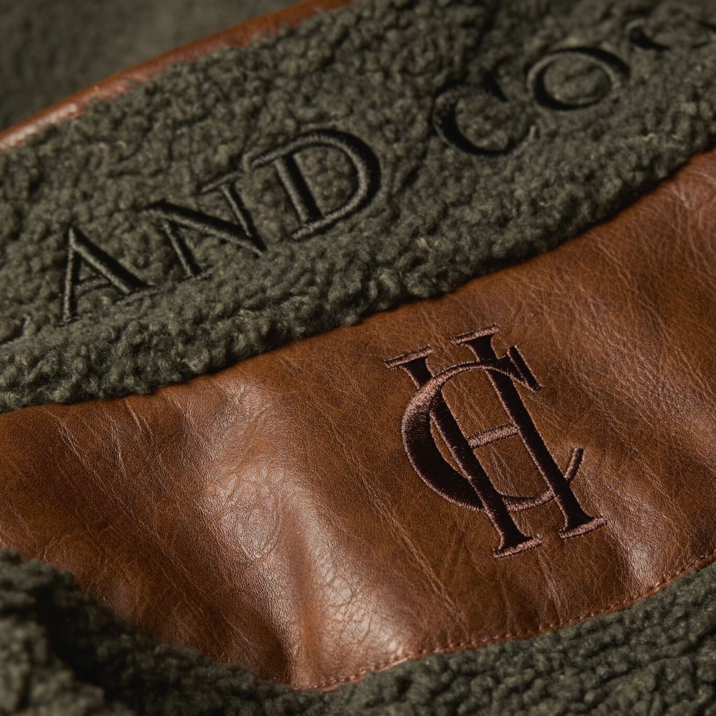 Holland Cooper Country Fleece Jacket - Khaki Borg