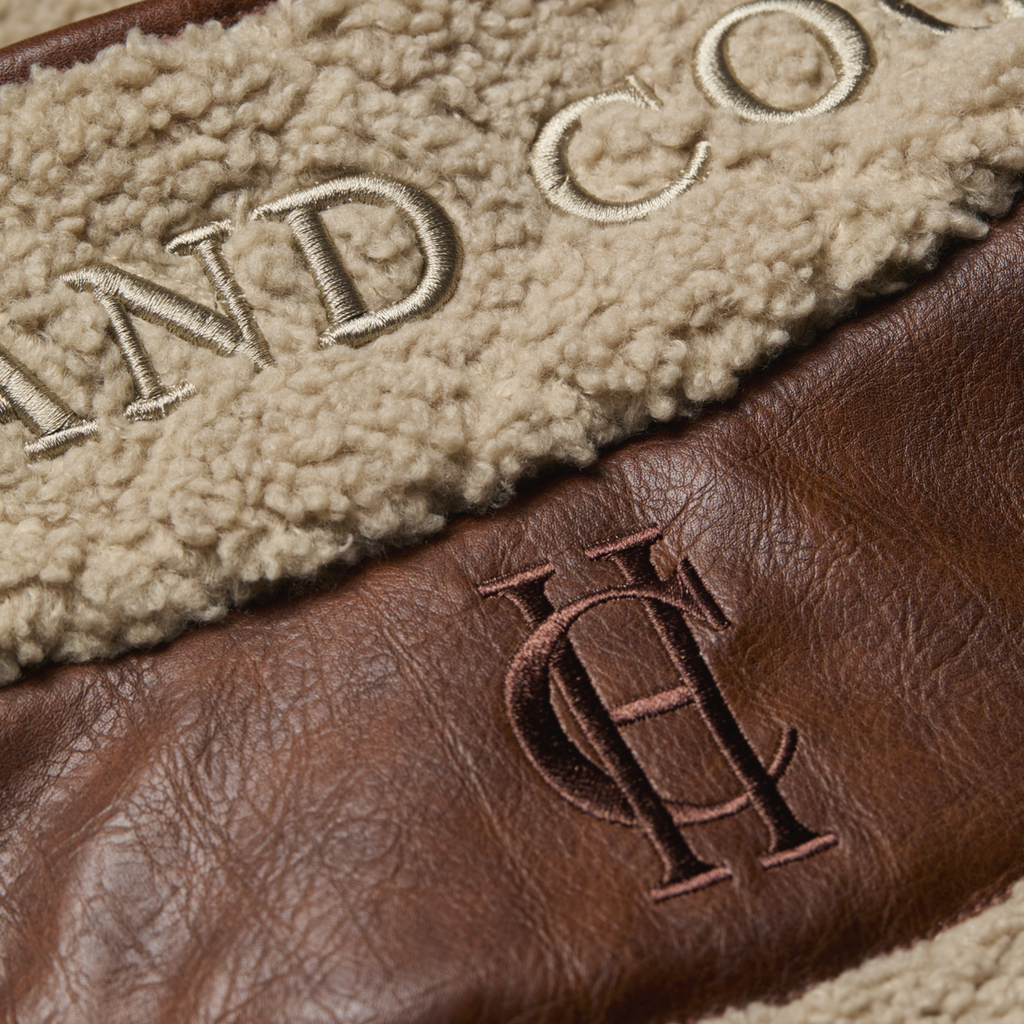 Holland Cooper Country Fleece Quarter Zip - Natural Borg