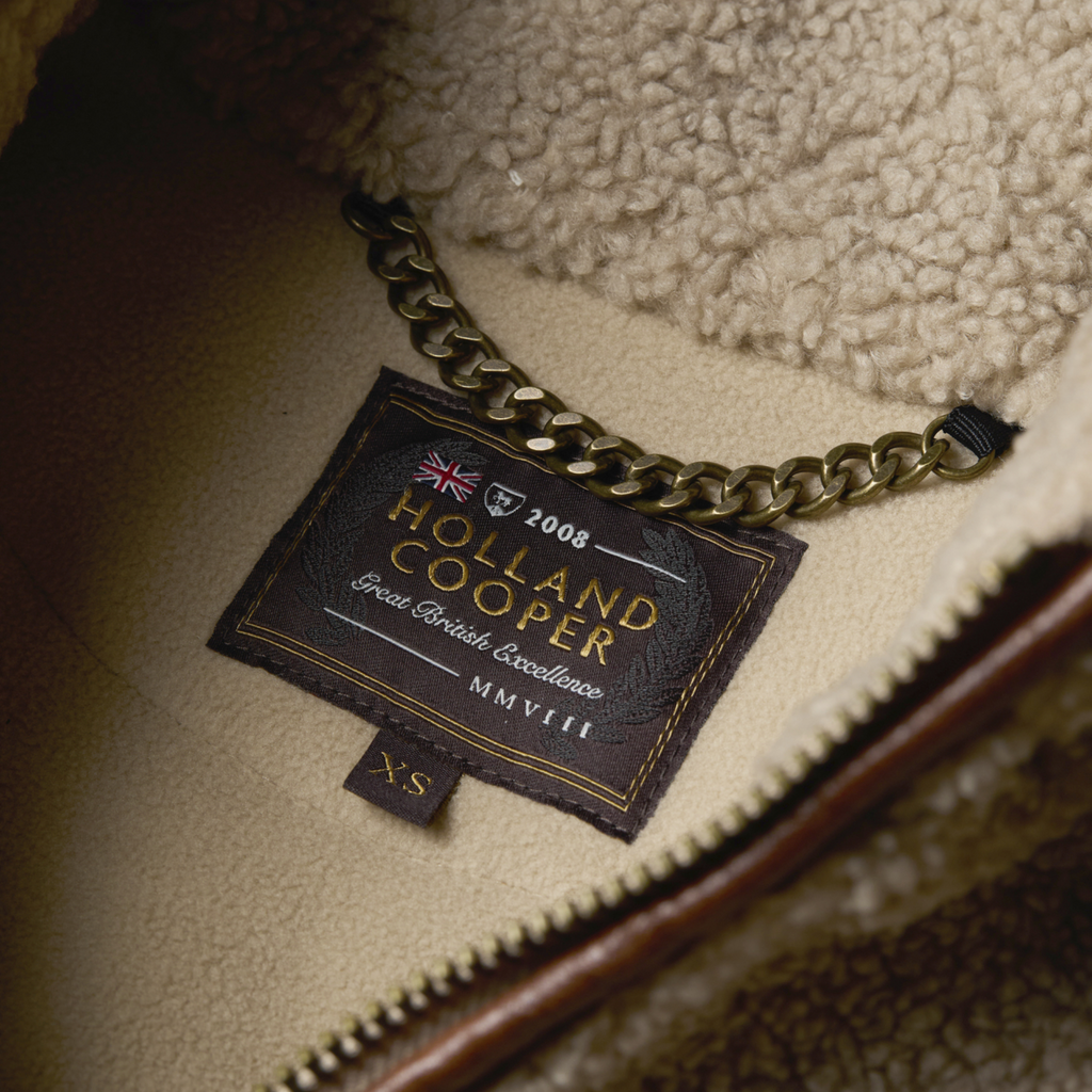 Holland Cooper Country Fleece Quarter Zip - Natural Borg