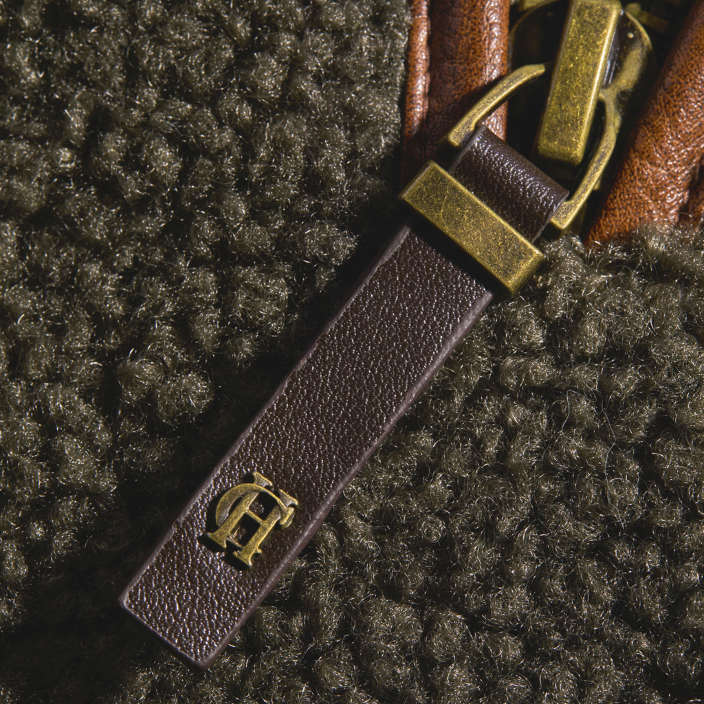 Holland Cooper Country Fleece Quarter Zip - Khaki Borg