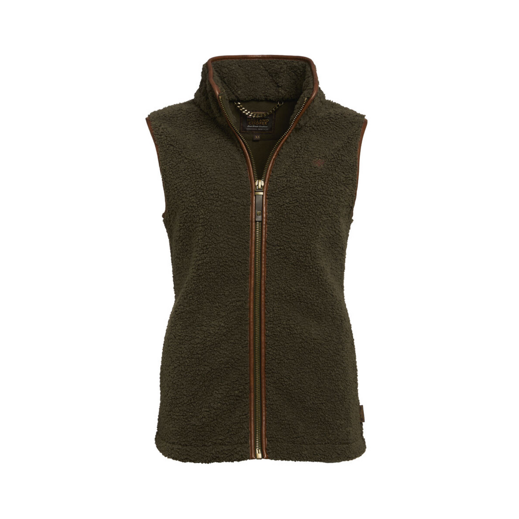 Holland Cooper Country Fleece Gilet - Khaki Borg
