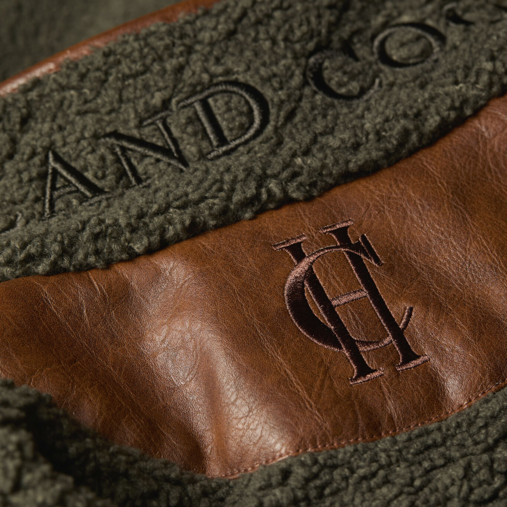 Holland Cooper Country Fleece Gilet - Khaki Borg