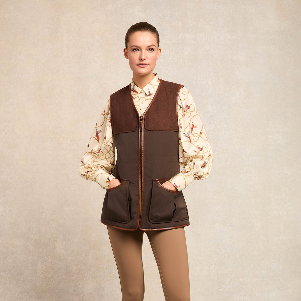 Holland Cooper Clay Vest - Chocolate