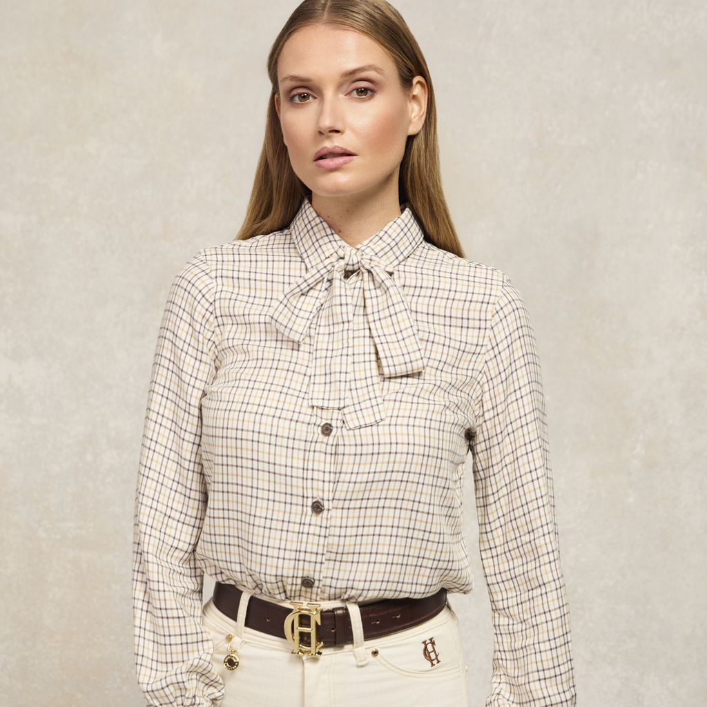 Holland Cooper Heritage Shirt - Cheltenham Camel Check