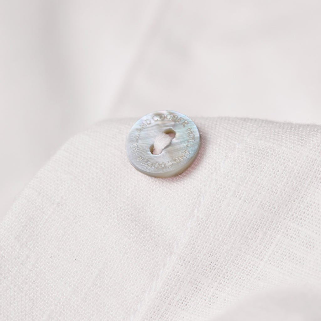 Holland Cooper Relaxed Fit Linen Shirt - Optic White