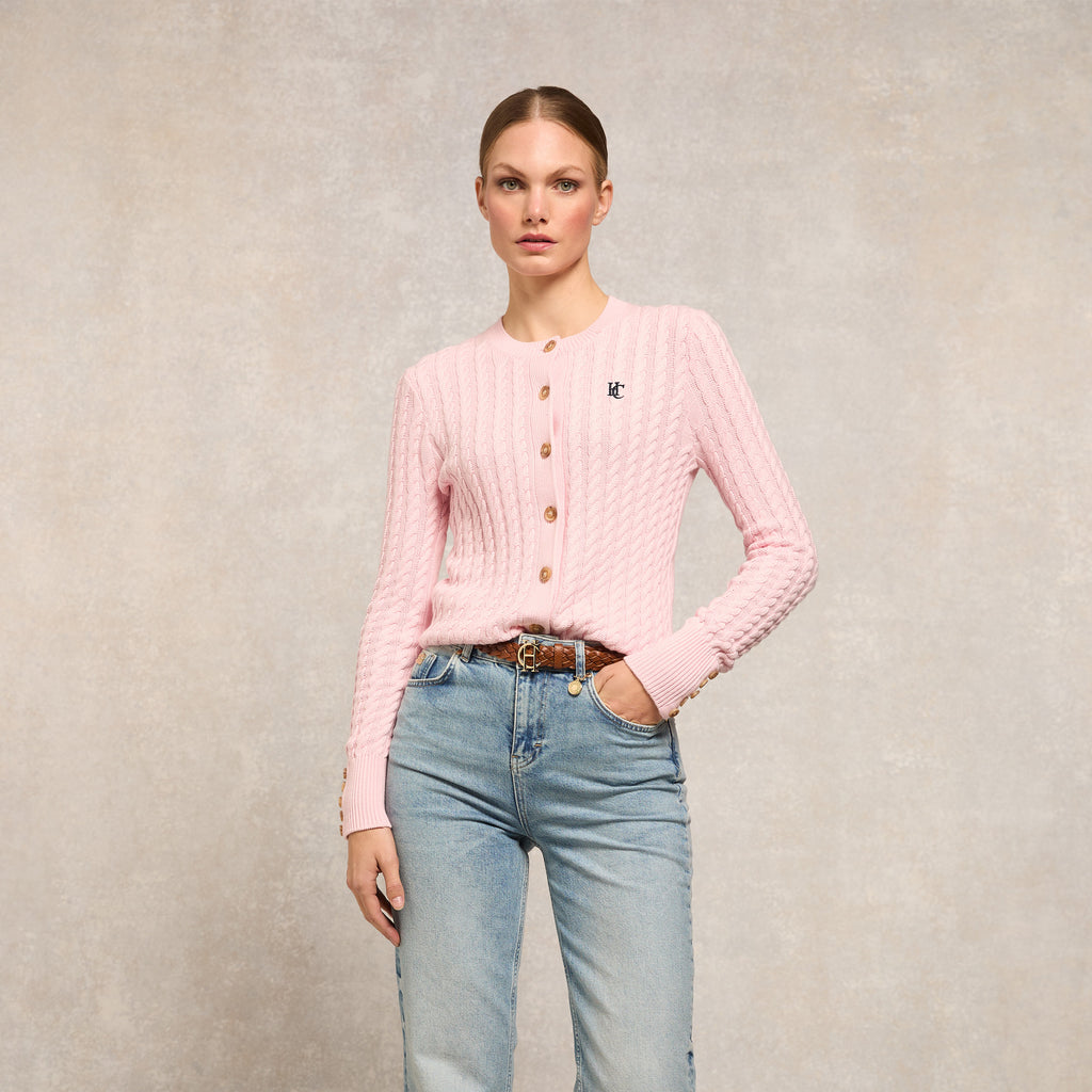 Holland Cooper Cotswold Cardigan - Soft Pink