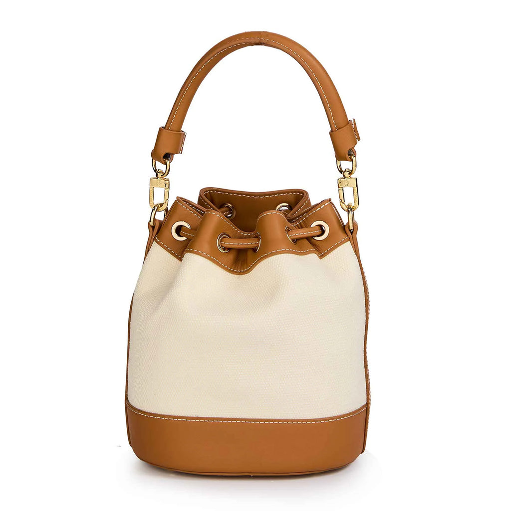 Holland Cooper Amalfi Bucket Bag - Tan Canvas
