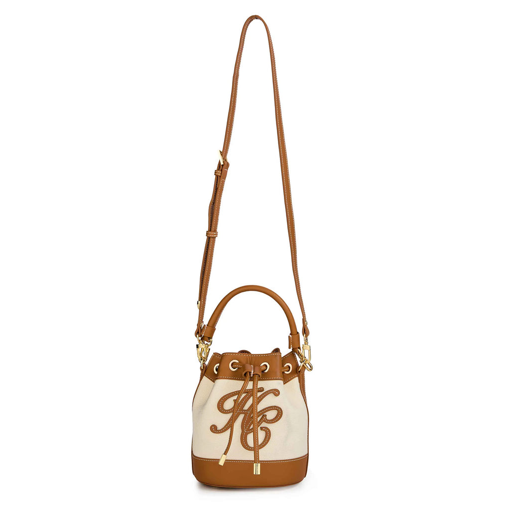 Holland Cooper Amalfi Bucket Bag - Tan Canvas