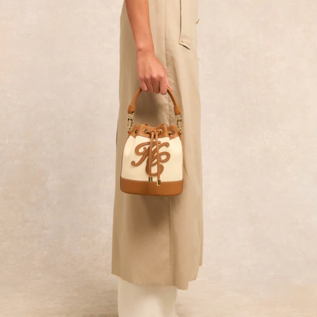 Holland Cooper Amalfi Bucket Bag - Tan Canvas