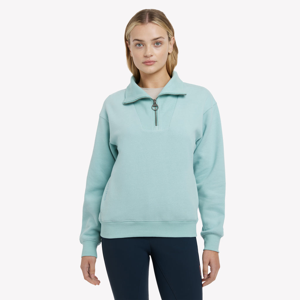 LeMieux Keira Quarter Neck Sweat - Aqua