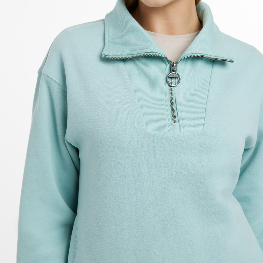 LeMieux Keira Quarter Neck Sweat - Aqua