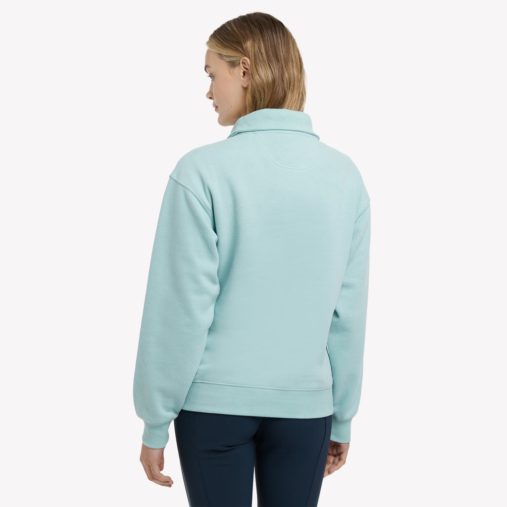 LeMieux Keira Quarter Neck Sweat - Aqua