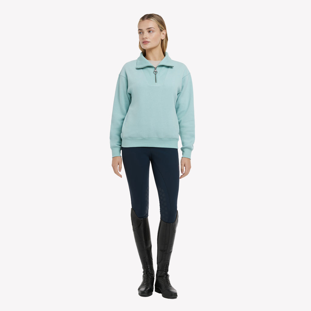LeMieux Keira Quarter Neck Sweat - Aqua