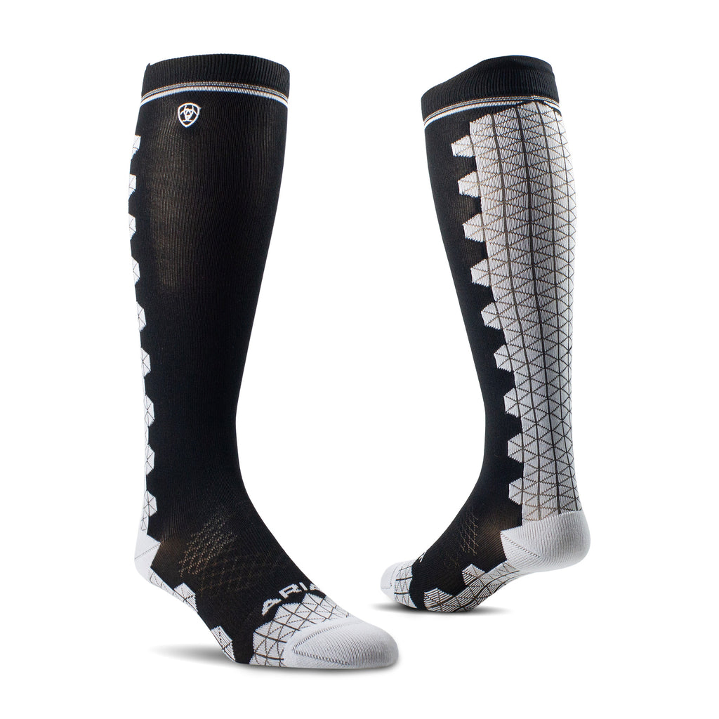 Ariat AriatTek Devon Performance Tall Sock - Black/Slate