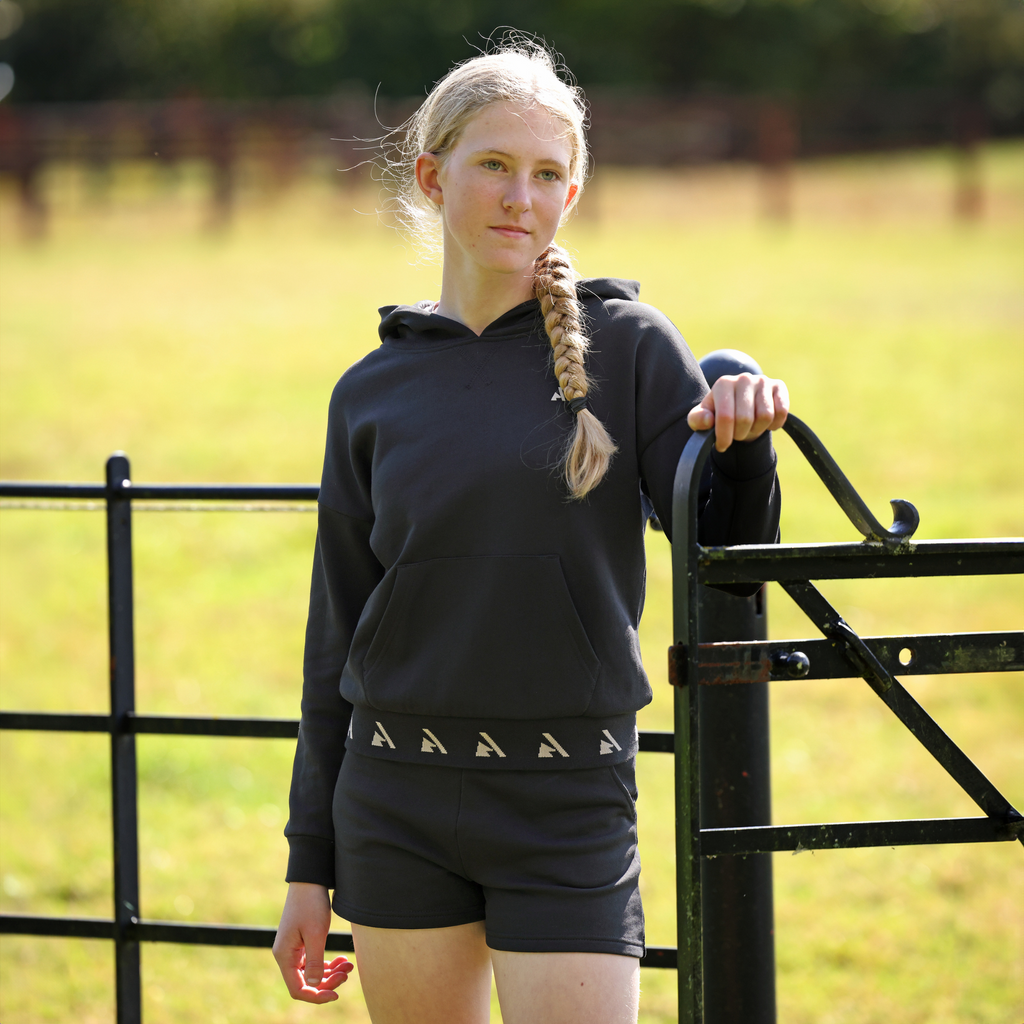 Aubrion Young Rider React Unisex Hoodie - Shadow