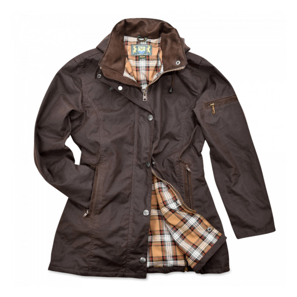Hunter Outdoor Ladies Heritage Deluxe Wax Jacket - Antique Brown