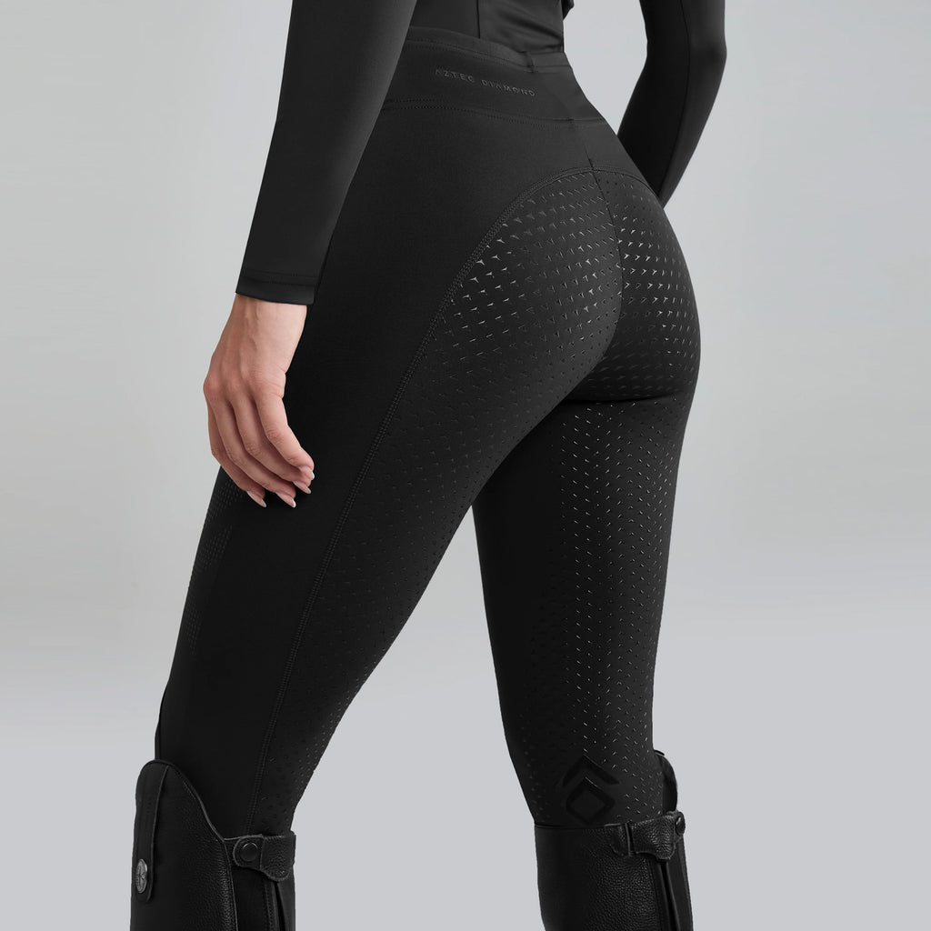 Aztec Diamond Core Leggings Full Seat - Black