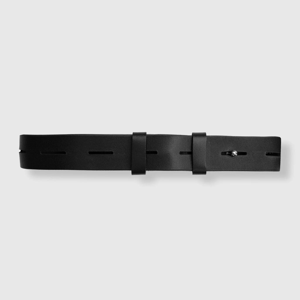 Aztec Diamond Leather Belt - Black