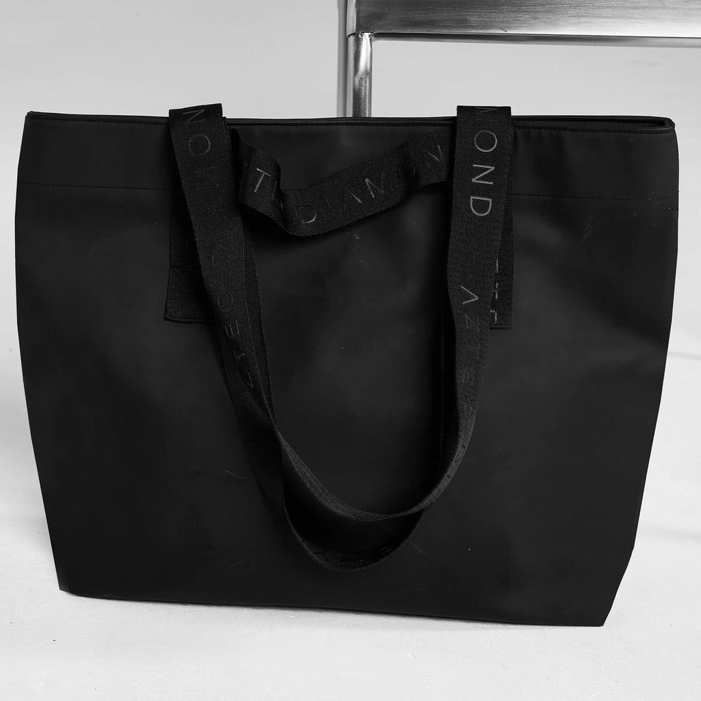 Aztec Diamond Rubberised Tote Bag - Black