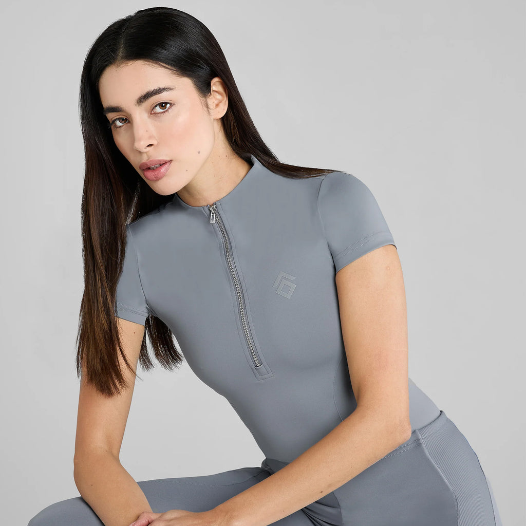 Aztec Diamond Core Short Sleeve Base Layer - Ash Blue