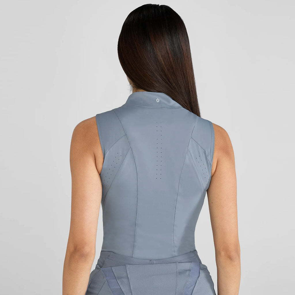 Aztec Diamond Sleeveless Core Base Layer - Ash Blue