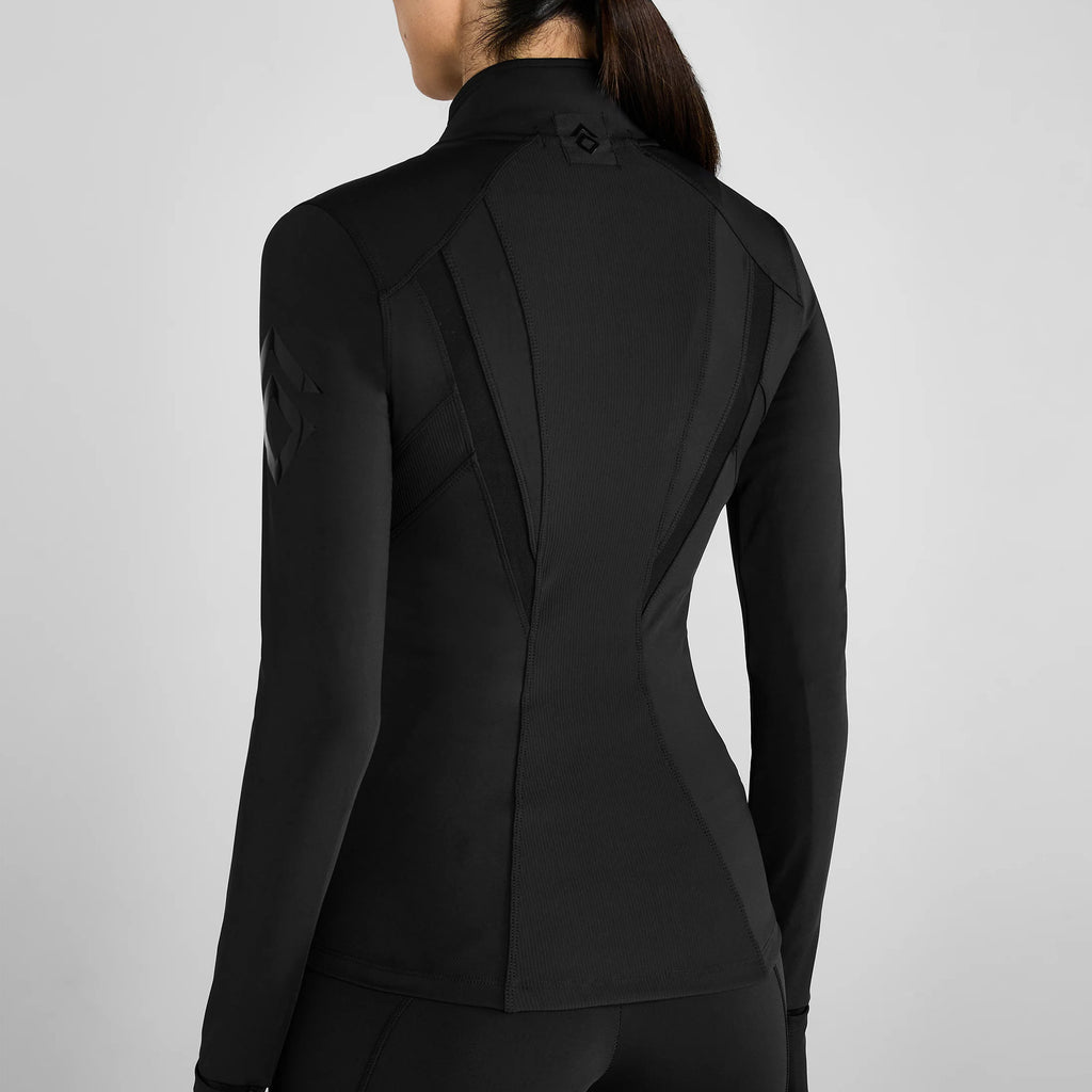 Aztec Diamond Fitted Jacket - Black
