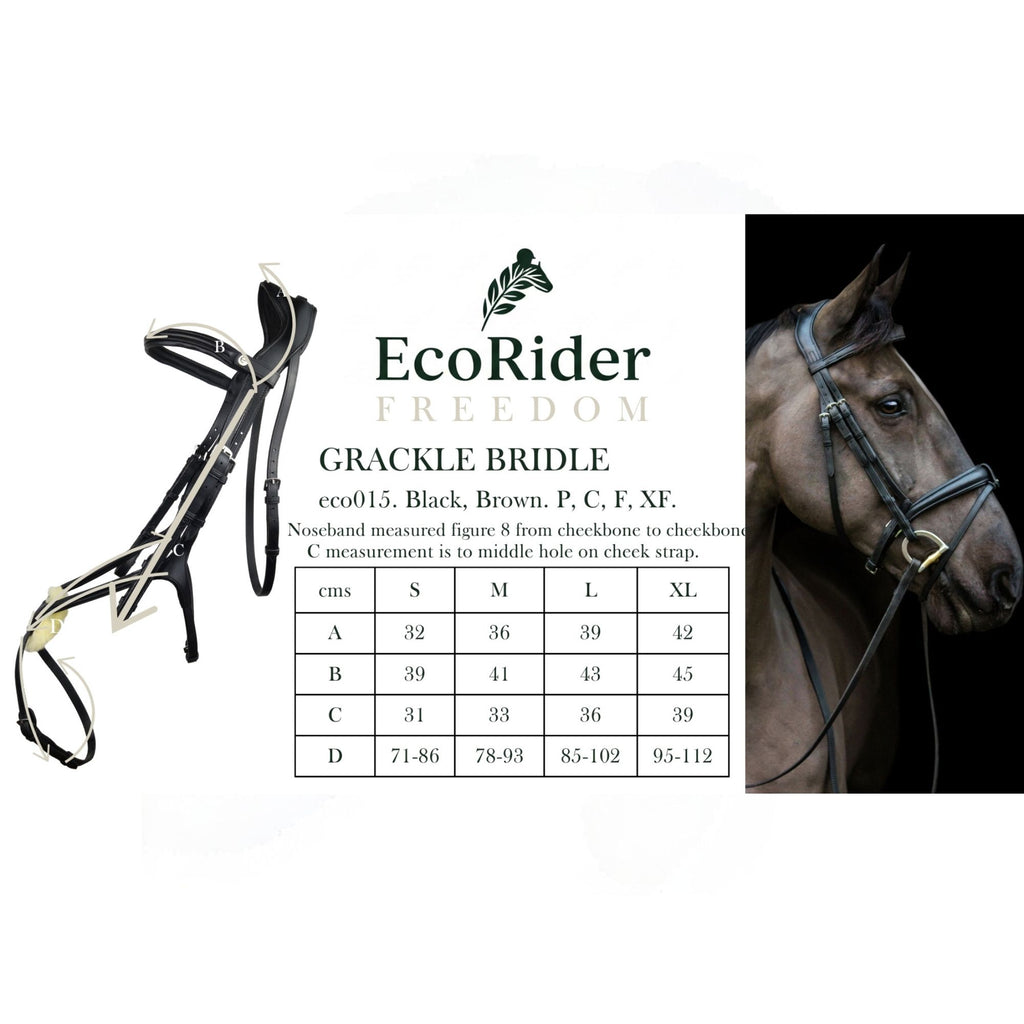 EcoRider Freedom Grackle Bridle - Brown