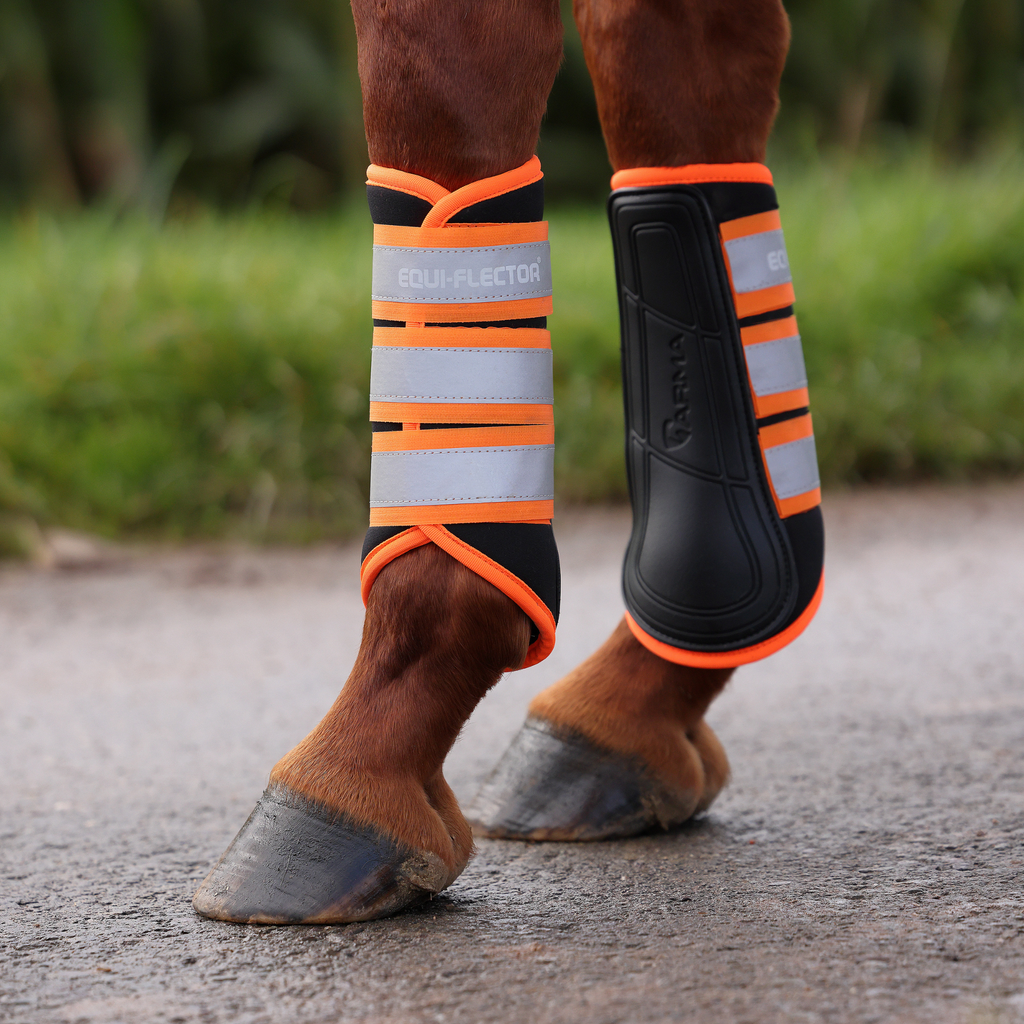 ARMA EQUI-FLECTOR Brushing Boots - Orange