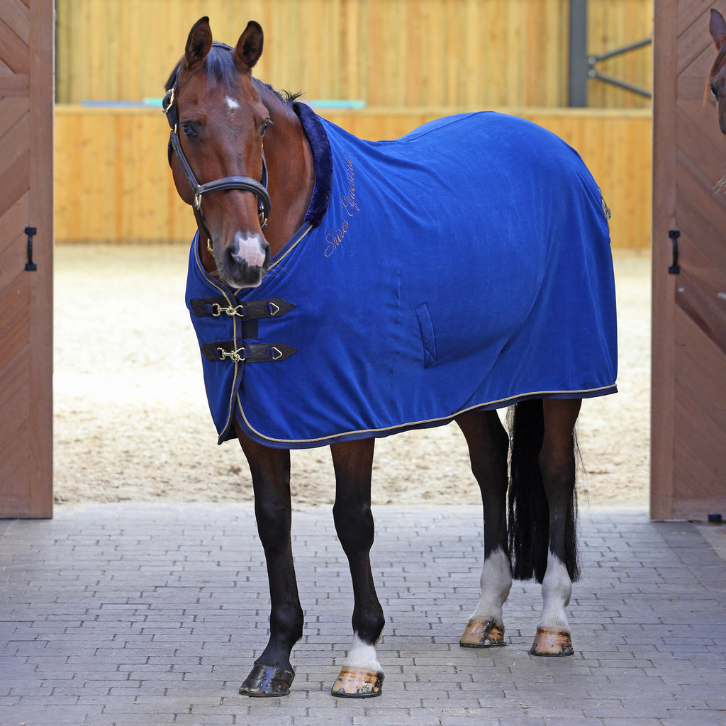 Shires Deluxe Fleece Show Rug - Navy