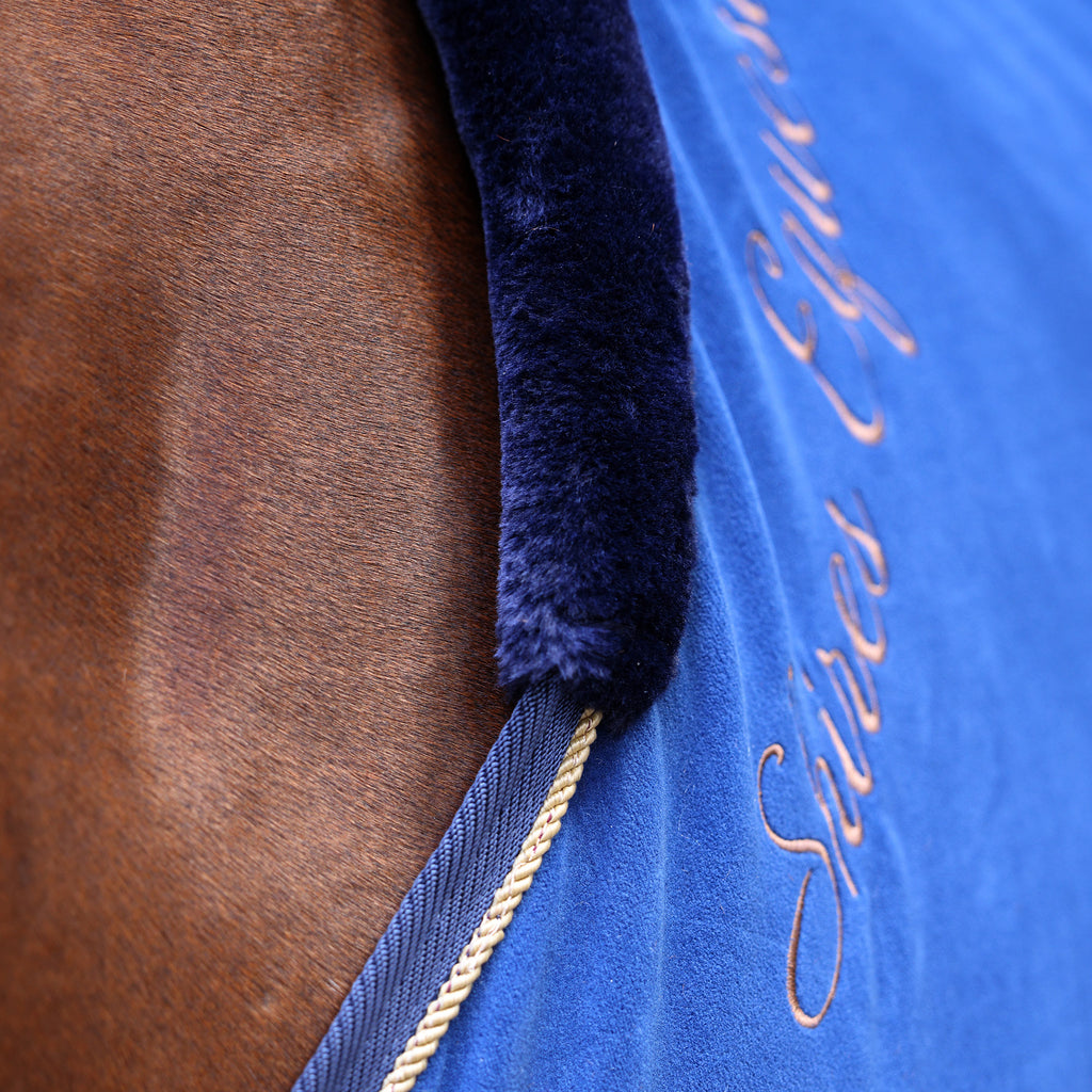 Shires Deluxe Fleece Show Rug - Navy